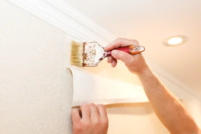 Pose de papier peint à Champs-Romain — revêtements muraux et toiles de verre